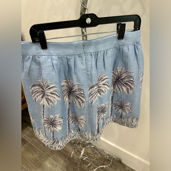 J. Crew Linen Skirt, Palm Tree Pattern, Size 10 - Picture 3 of 11
